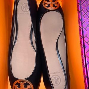 Tory Burch Benton Ballet Flat Nappa Leather Black 10.5. Brand new